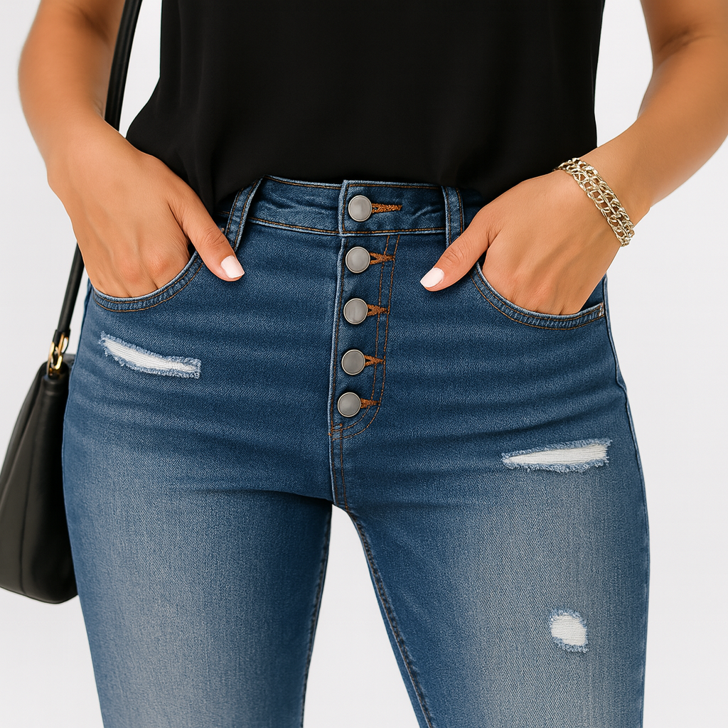 Slim fit ripped jeans