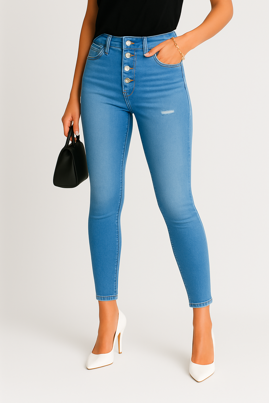 Slim fit ripped jeans